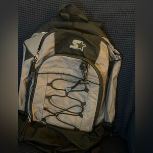 Star Logo Black and Tan Backpack Y2K VINTAGE